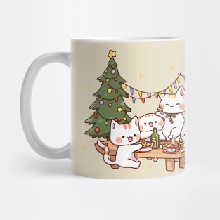 Christmas Party Cats Mug